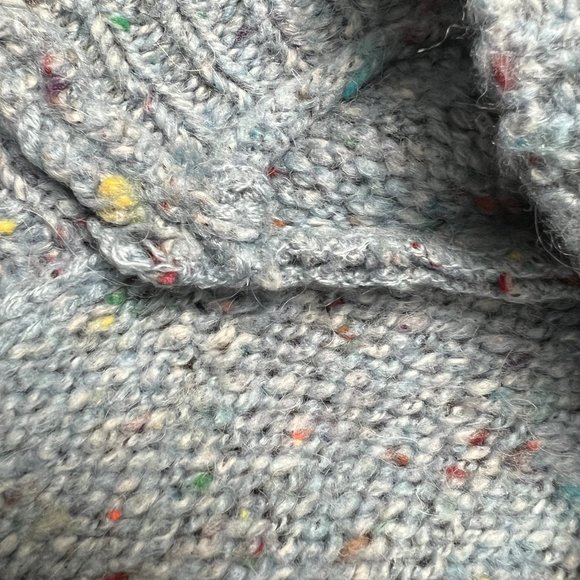 Vintage Hand Knit Embroidered Hearts Cardigan Sweater Cute Cozy Girly Handmade - Picture 5 of 8